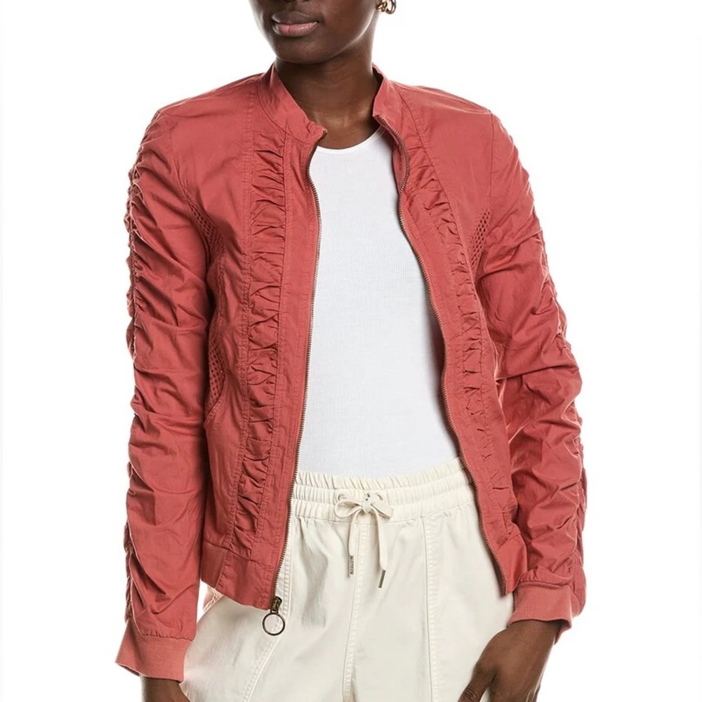 Women's XCVI Wearables Orrick Bomber Jacket Rust Red NWT Size L
